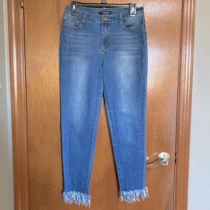 Contraband Jeans w Fringe Trim
